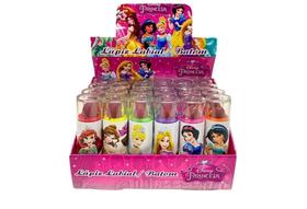 Batom Infantil Batom Labial Princesas da Disney BOX 24 UNIDADES Batom Infantil Batom Labial Princesas da Disney BOX 24 UNIDADES