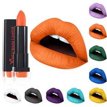 Batom Kilshye Fosco Batom Hight Pigmento Batom de Longa Duração Lábios Impermeáveis Gloss Creme Lipgloss Maquiagem para Mulheres e Meninas Pacote de 1 (I- Laranja 14)