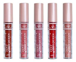 Batom Kit 5 Cores Tint Isis Rezende Queen Necessaire