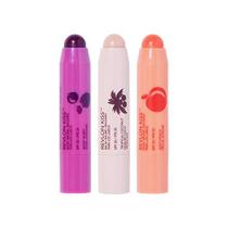 Batom labial da Revlon, Kiss Tinted Lip Balm, Maquiagem facial com hidratação duradoura, SPF 20, Infundido com Óleos de Frutas Naturais, Conjunto de Peças, Pêssego Suculento, Berry Burst & Coco, 0,09 Oz