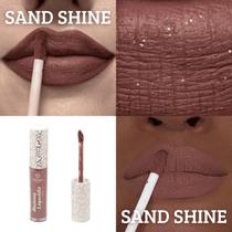 Batom Liquido Bitarra matte 4ml - SAND SHINE - longa duração,textura ultra fina,anti-craquelamento,multiuso potencializando a finalização de sua make.