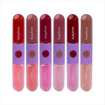 Batom Líquido e Gloss Duo - RUBY ROSE