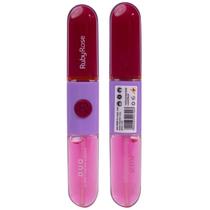 Batom Líquido Gloss Duo 2 Em 1 Ruby Rose HBF569