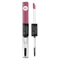 Batom líquido Makeup Revlon com brilho labial transparente Overtime Pink