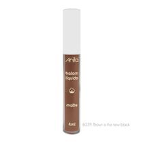 Batom Líquido Matte 6039 Brown Is The New Black 4ml Anita