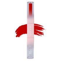 Batom Líquido Ruby Rose Duo Kiss Matte 2 em 1 Alta Cobertura Com Gloss
