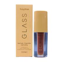 Batom Líquido Velvety Ruby Rose Glass Bg02 3,5Ml