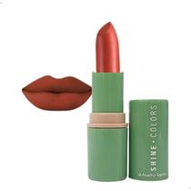 Batom Matte Aveludado Cor Canela Shine Colors Abelha Rainha REF 9299
