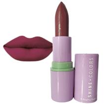 Batom Matte Aveludado Malva Chique Shine Colors Abelha Rainha 4g