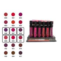 Batom Max Love Líquido Matte 30H Cor 606 ao 611 Box com 48 Unidades