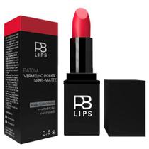 Batom Rennova Beauté Lips Vermelho Rubi Semi-Matte 3,5g