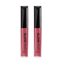 Batom Rimmel Stay Matte Liquid Rose & Shine, pacote com 2 unidades