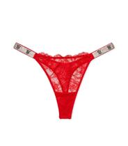 Batom tanga Victoria's Secret Very Sexy Lace vermelho para mulheres