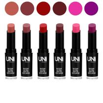 Batom Ultra Matte Hidratante Cores Vibrantes Longa duração Kit 6 UNImakeup Batom Ultra Matte Hidratante Cores Vibrantes Longa duração Kit 6 UNImakeup