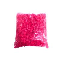 Batoque Tatuagem Pequeno P Rosa Translucido Neon com 500