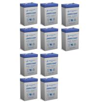 Battery Power Sonic 6V 4.5AH para Dual-Lite 12-295, pacote com 10 Battery Power Sonic 6V 4.5AH para Dual-Lite 12-295, pacote com 10