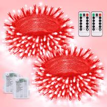 Battery String Lights JMEXSUSS 100 LED vermelho e branco x2 Battery String Lights JMEXSUSS 100 LED vermelho e branco x2