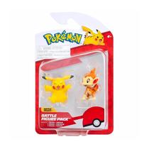 Battle Figure Pack Figuras Pokemon Pikachu E Chimchar