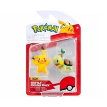Battle Figure Pack Figuras Pokemon Pikachu E Turtwig
