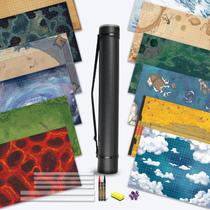 Battle Mat OttrpGo DND Map 12 Terrain 61x91cm com acessórios