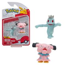 Battle Pack Figura de Batalha Boneco Pokémon Machop Snubbull Battle Pack Figura de Batalha Boneco Pokémon Machop Snubbull