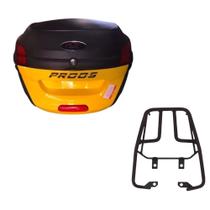 Baú 34 litros Amarelo com Bagageiro para CG Start e Fan 160