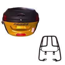 Baú 34 litros Dourado com Bagageiro para CG Start e Fan 160