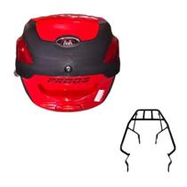 Baú 41 litros Vermelho com Bagageiro para Biz 2013 até 2015