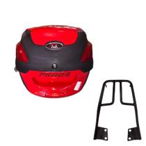 Baú 41 litros Vermelho com Bagageiro para Fazer 150 2014 em diante