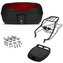 Baú 45 Litros Pro Tork + Bagageiro Nxr Bros 125/150 2003/08 Vermelho