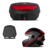 Baú 45 Litros Pro Tork + Capacete R8 Baú 45 Litros Pro Tork + Capacete R8