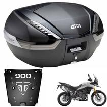 Baú 47L Givi Fumê + Bagageiro Monokey Triumph Tiger 900 Bráz