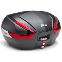 Baú 47L Givi Monokey V47nn Tampo Abs Carbon E Lente Vermelha