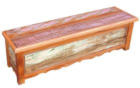 Baú Banco 1 M Madeira Demolição com Pátina