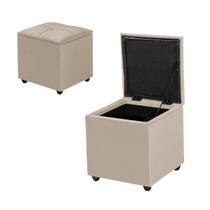 Baú Banqueta Organizador Porta Itens Quadrado Compacto Casa Baú Banqueta Organizador Porta Itens Quadrado Compacto Casa