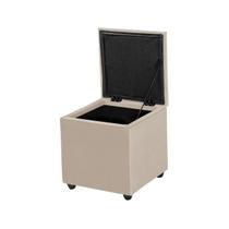 Baú Banqueta Texas 40x40 p/ Organização em Veludo Costurado Baú Banqueta Texas 40x40 p/ Organização em Veludo Costurado