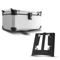 Baú+base de Fixação Top Case 56 Litros Super Adventure Dl 650/1000 V-strom 2003/11 Alumínio Escovado Baú+base de Fixação Top Case 56 Litros Super Adventure Dl 650/1000 V-strom 2003/11 Alumínio Escovado