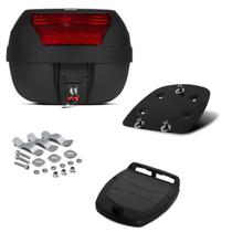 Baú Bauleto 28 Litros Pro Tork Com Suporte Base Para Moto Nxr Bros 150 160 2009 A 2014 Xre 190 300