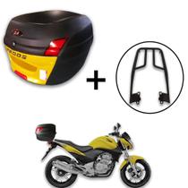 Baú Bauleto 34l Awa Proos + Bagageiro Cb 300 Aço Maciço