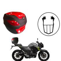 Baú Bauleto 41 Litros Awa Pross + Bagageiro Fz25 18 - 23