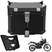 Baú Bauleto 43 L Alumínio Preto + Suporte Himalayan 450 Bráz Baú Bauleto 43 L Alumínio Preto + Suporte Himalayan 450 Bráz