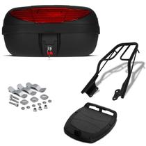 Baú Bauleto 45 Litros Com Defletor Refletor Pro Tork + Bagageiro Vários Modelos De Moto