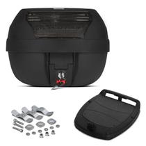 Baú Bauleto Bagageiro Para Moto Pro Tork Refletor 28 Litros Fume Vermelho