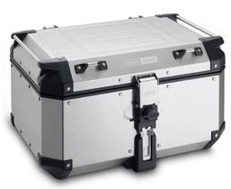 BAU BAULETO CASE bmw gs tiger triumph MOTO 58L OUTBACK TRASEIRO ALUMINIO POLIDO GIVI OBKN58A-BR