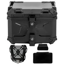 Baú Bauleto Everest 45L + Encosto Preto Liso Bráz Acessorios