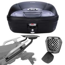 Bau Bauleto Givi 45 Litros E450nt Monolock Simply Lente Fumê + Bagageiro Yamaha Tracer 900gt 2020+ Scam Spto467
