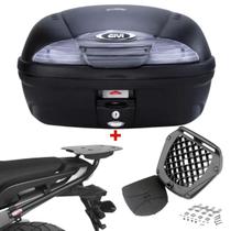 Bau Bauleto Givi 45 Litros E450nt Monolock Simply Lente Fumê + Suporte Baú Superior Honda Nc750x 2016 a 2021 Spto200 Sca