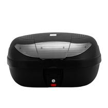Bau Bauleto Moto 45 Litros Protork Cabe 2 Capacetes Completo Monolock base universal