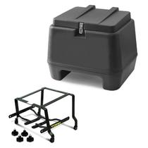 Baú Bauleto Moto Pro Tork 135 Litros Preto + Suporte Baú Bauleto Moto Pro Tork 135 Litros Preto + Suporte