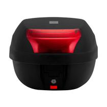 Baú Bauleto Para Moto 28 Litros Com Base Preto Pro Tork Refletor